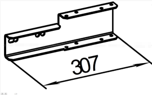 Средний кронштейн крепления левого крыла МЗСА 81773G (011, 013, 021, 023)