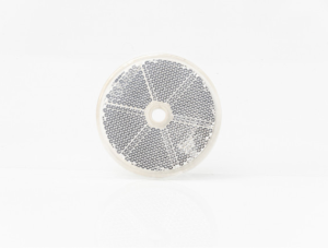 Светоотражатель d 60 белый DOB-33 B отверстие (2)