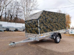 Тент КАМУФЛЯЖ под веревку для прицепа 271415С МЗСА 817705 исп.022, 817733 исп.022 Н1500 мм, Веревка, Угол скоса - 45°