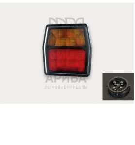 Фонарь задний на прицеп FT-222 LED МЗСА 12V Байонет с освещ.ном.знака BAJONET