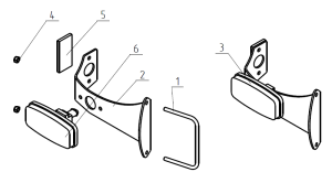 Фонарь габаритный прицепа МЗСА 81771G, 3G исп. 011, 013, 021, 023, в сборе с кронштейном правый