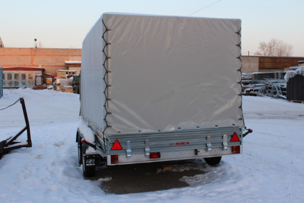 Двухосный прицеп с тентом 200 см МЗСА 817736.022 (Нужна установка скоб!!!)