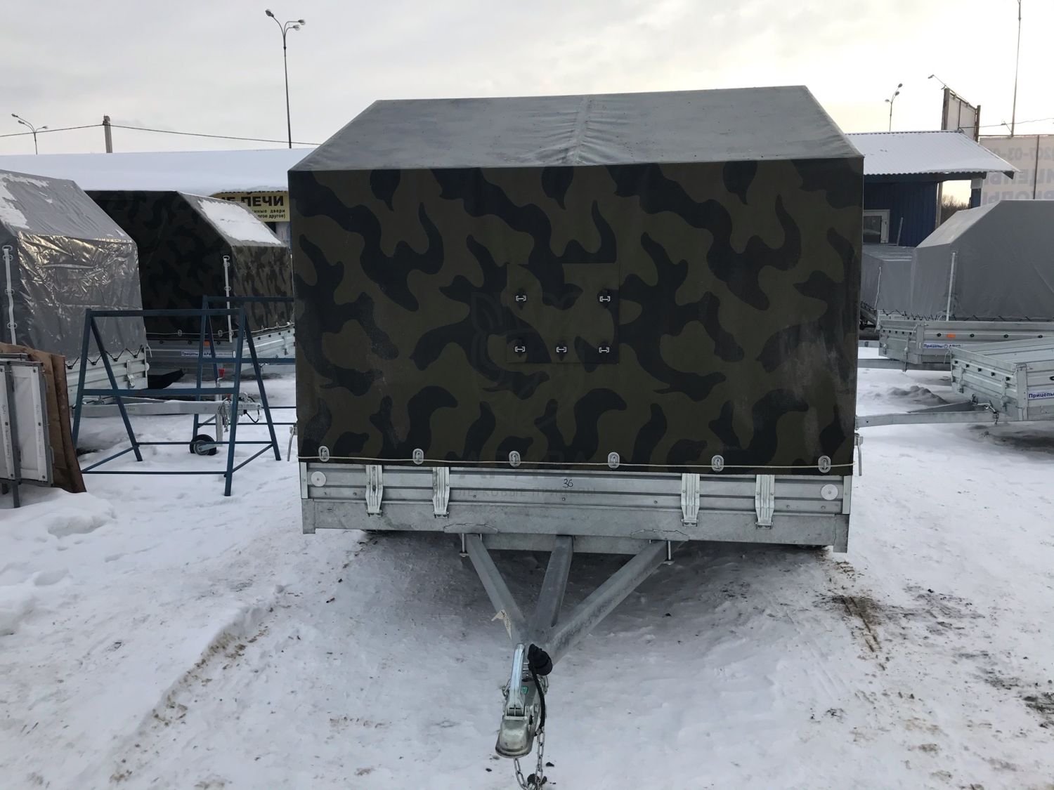 Прицеп для двух снегоходов МЗСА 817736.012