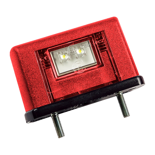 Фонарь подсветки номера прицепа ЕС10 LED красный, с проводом