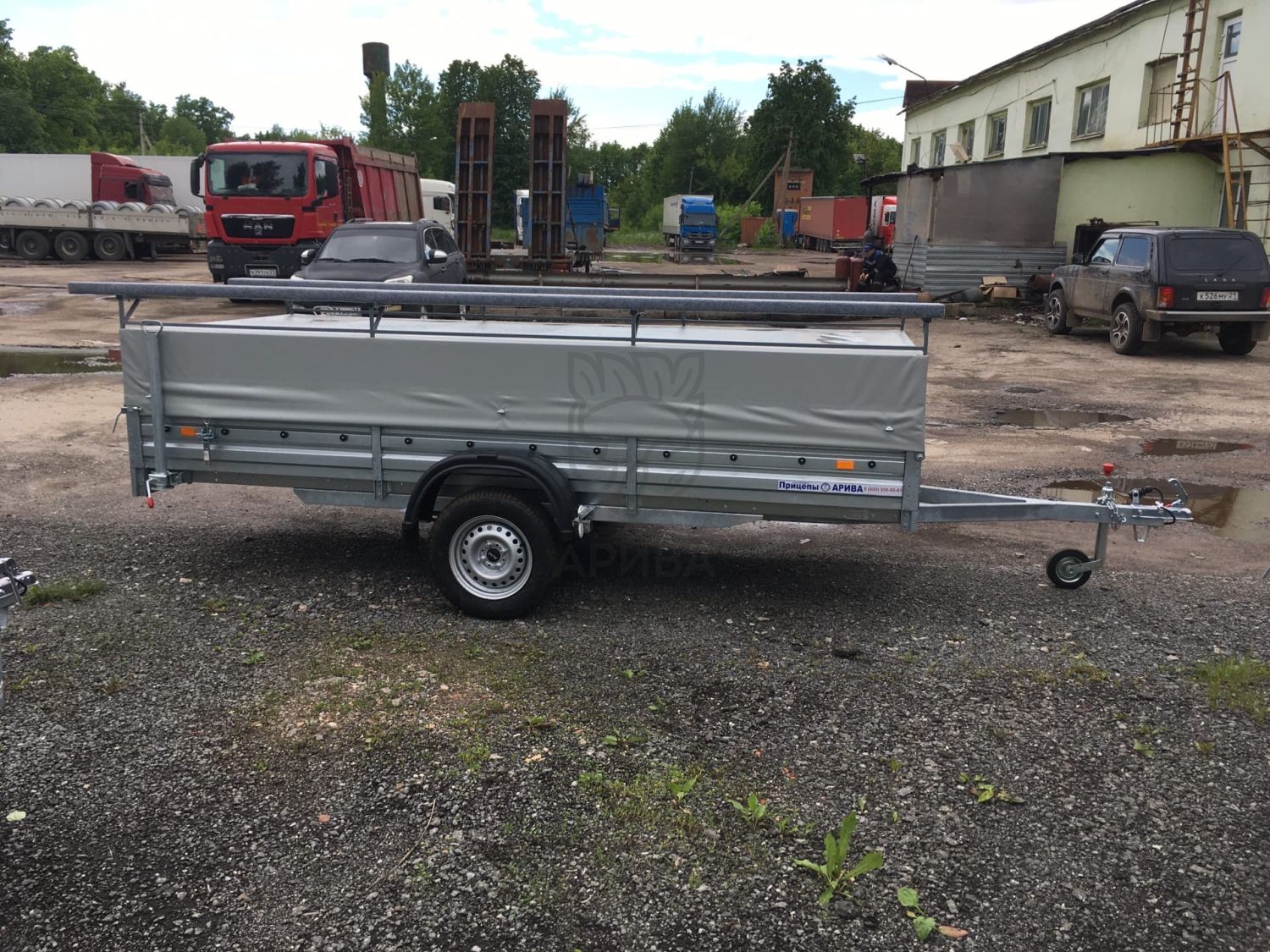 Стапель для лодки ПВХ откидной на прицеп МЗСА 817717.012