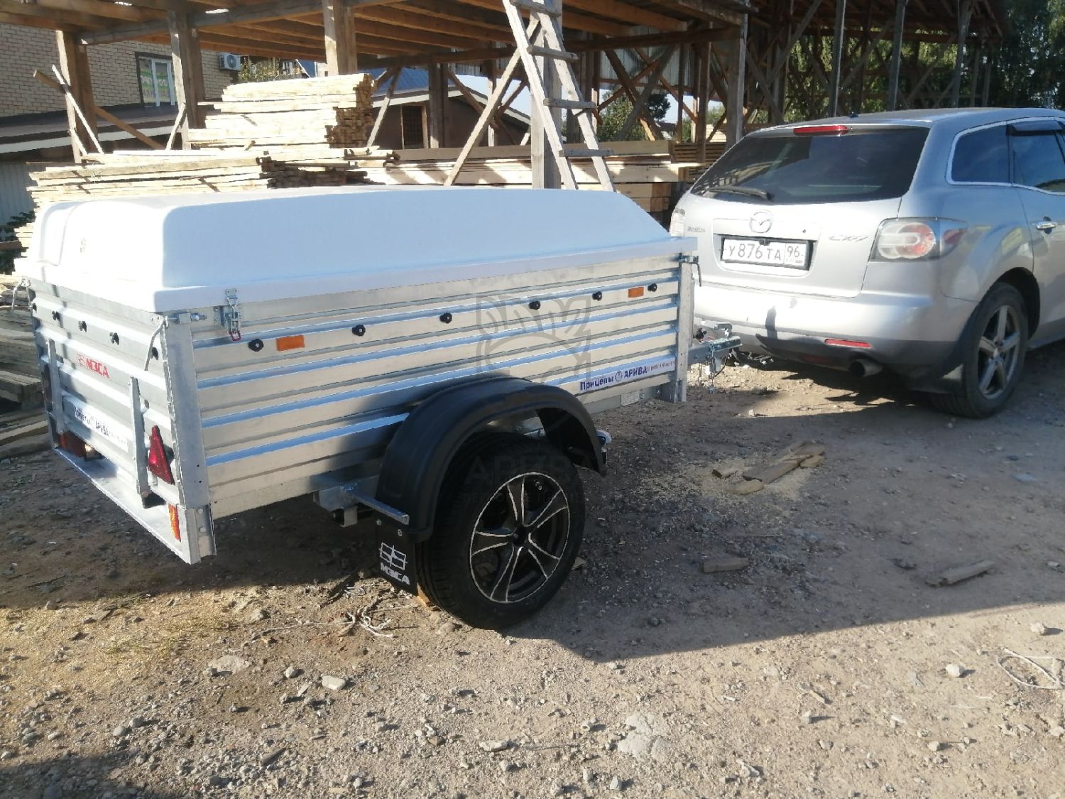 Прицеп МЗСА 817710.014 с пластиковой крышкой