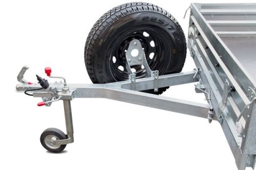 Держатель запасного колеса R16 для установки на внедорожные прицепы МЗСА (off-road) (МЗСА 3105.0011) (установка вертикально на дышло)