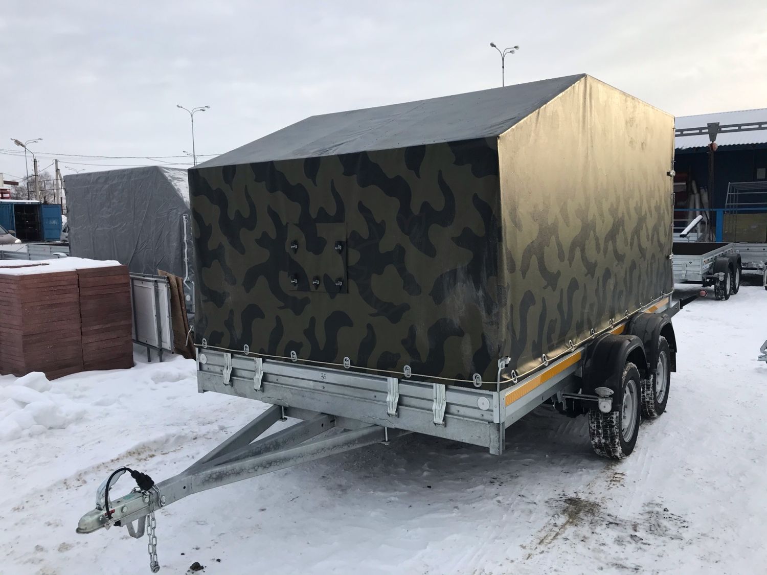 Прицеп для двух снегоходов МЗСА 817736.012