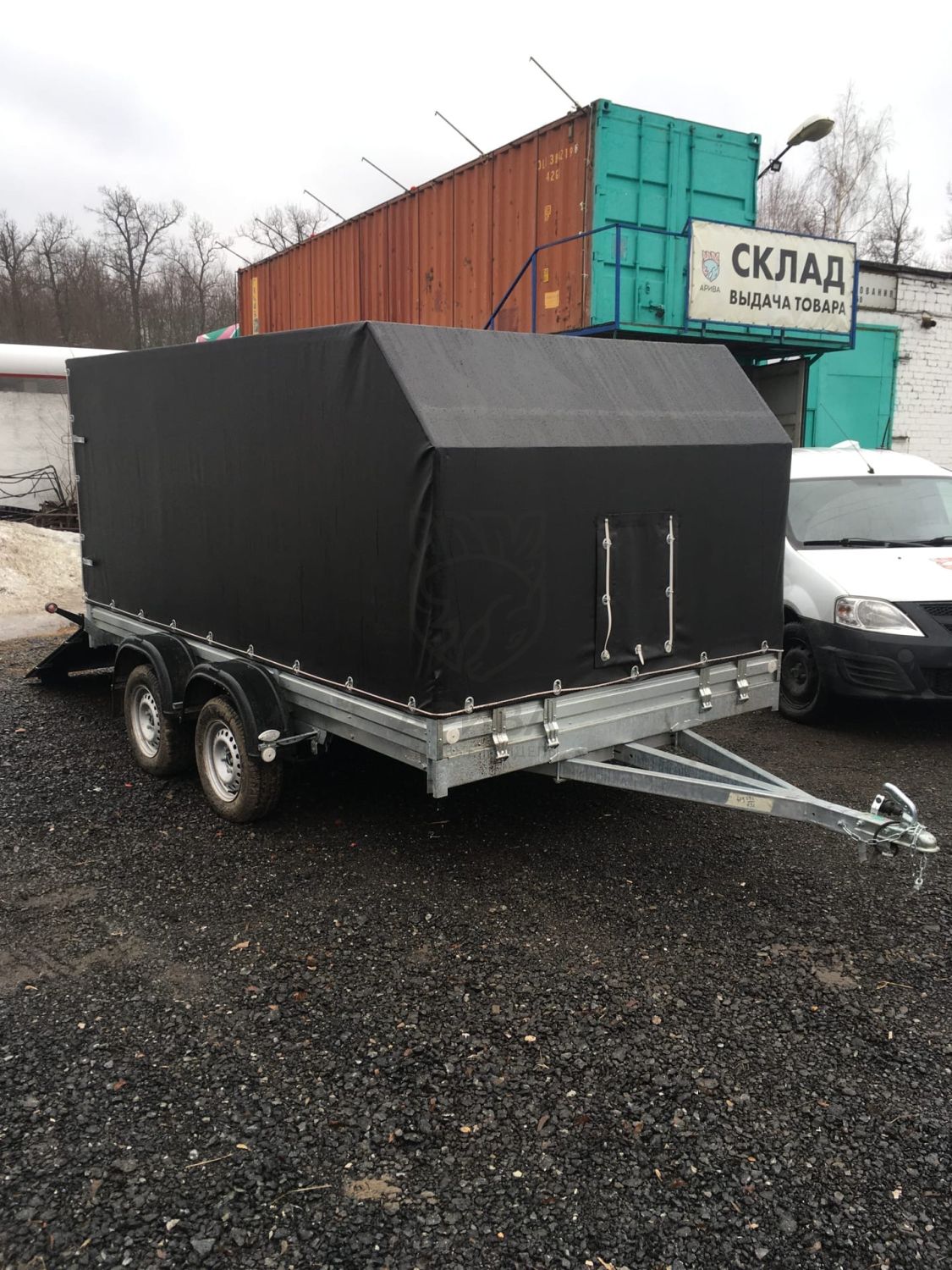 Прицеп МЗСА 817736.012 с трапом и ЕВРО тентом