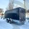 Прицеп двухосный МЗСА 817735.022 с распашными воротами. ЕВРО тент чёрного цвета, сварной каркас.
