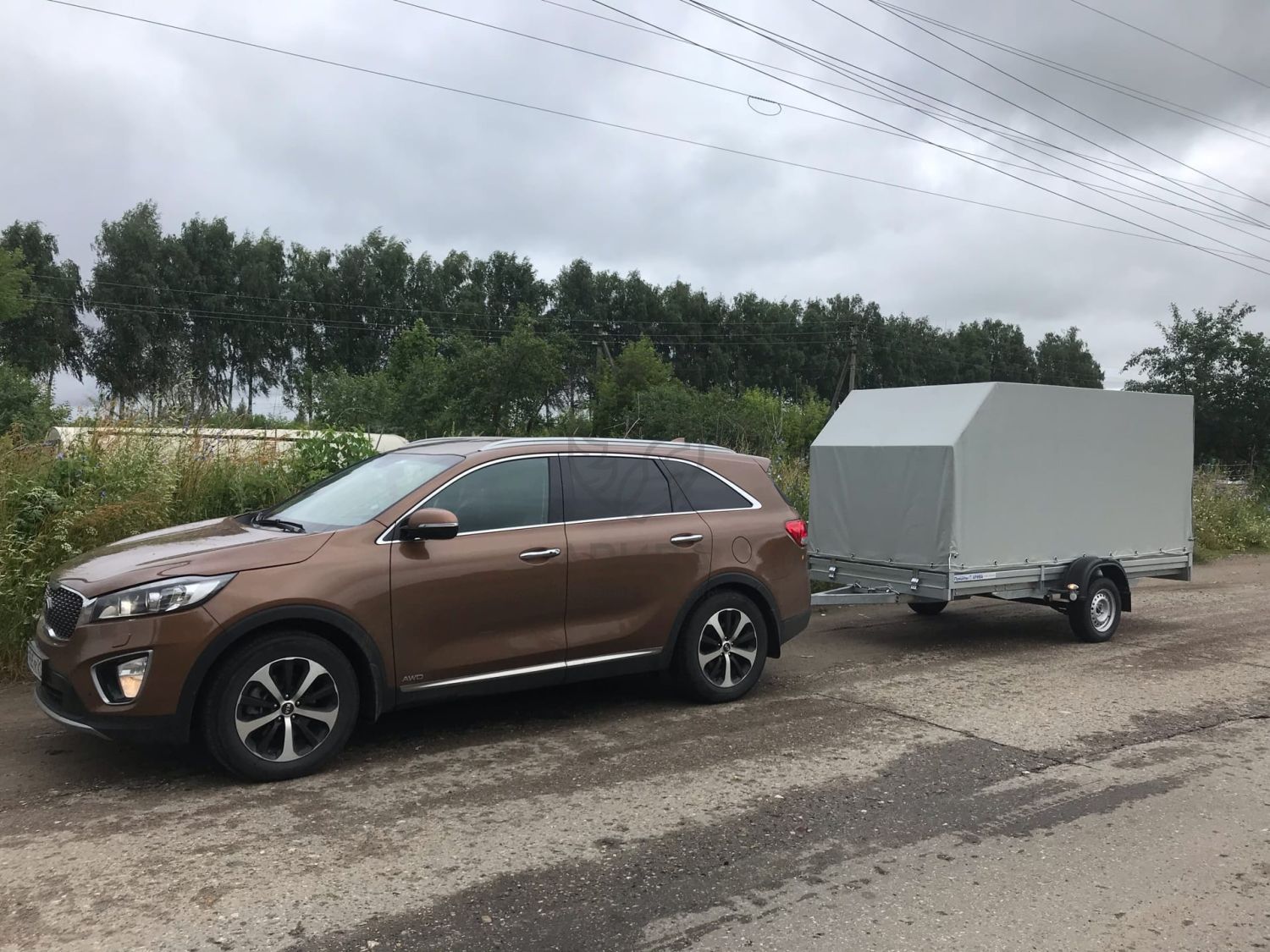 Прицеп для снегохода с ЕВРО тентом