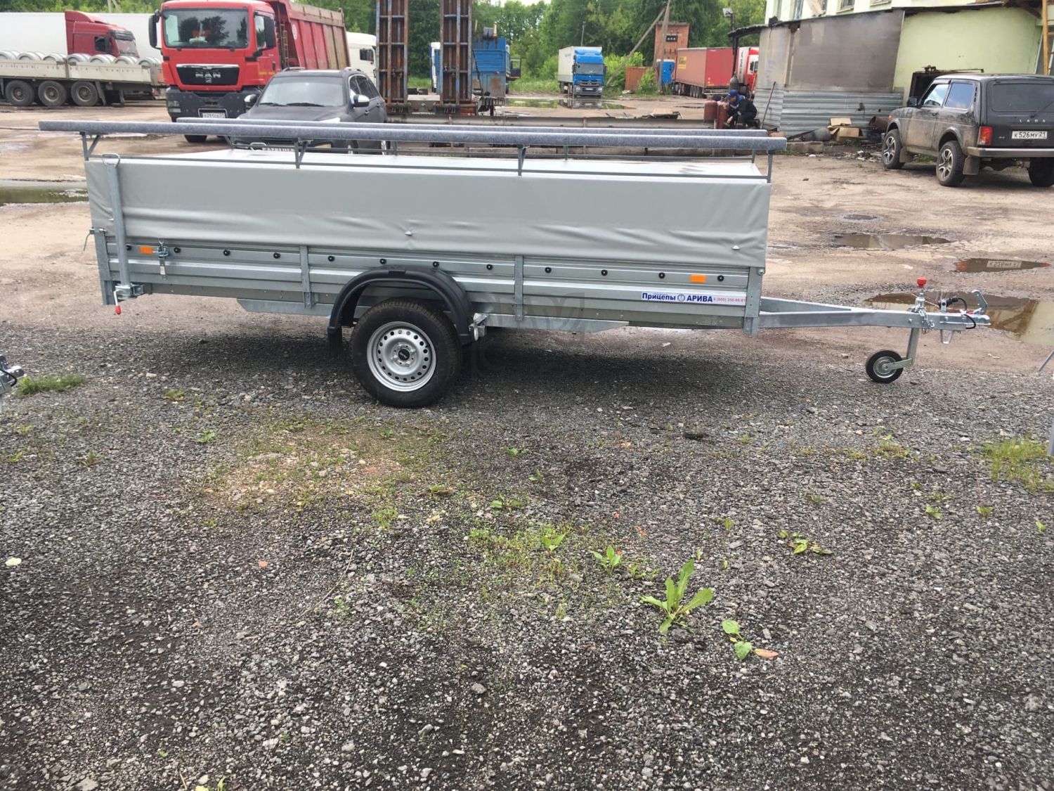 Стапель для лодки ПВХ откидной на прицеп МЗСА 817717.012