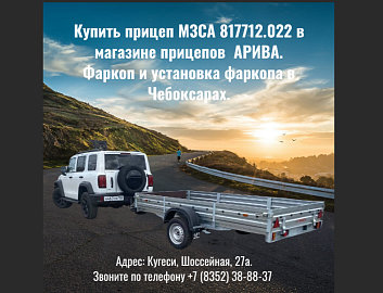 Универсальный прицеп МЗСА 817712 для снегохода и лодки ПВХ. Смотреть видео