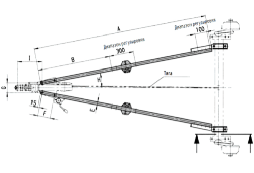 Дышло прицепа V-образное тип 101Т  1000 кг (7)