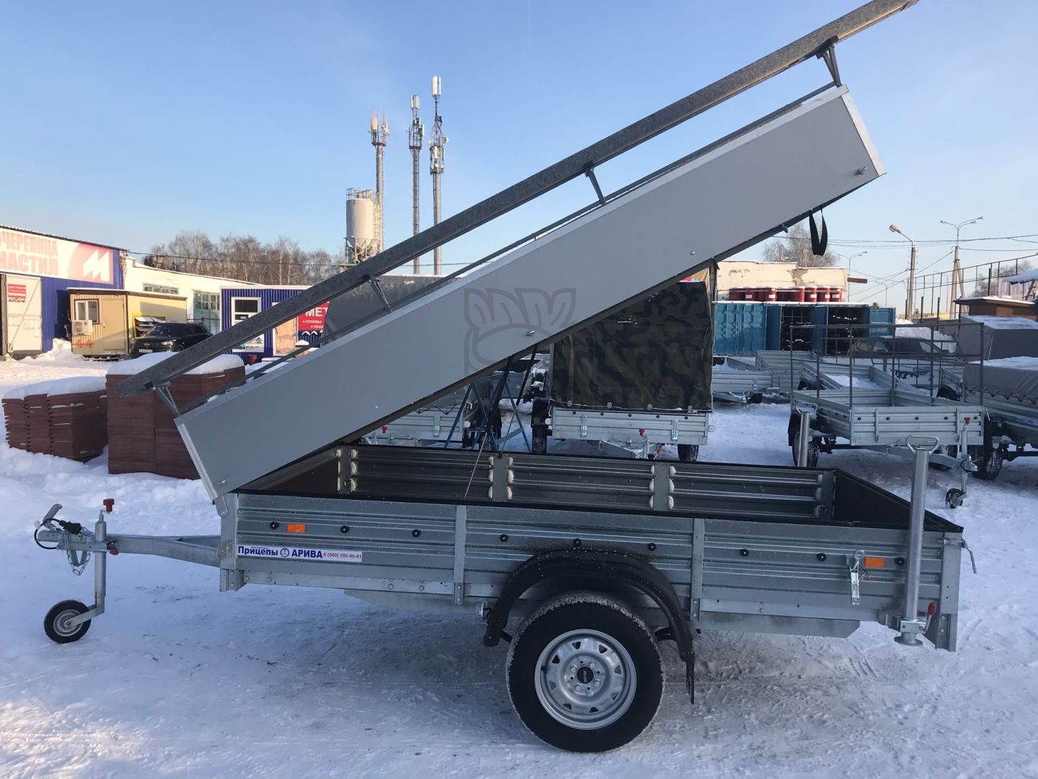 Прицеп с откидным стапелем МЗСА 817703.012
