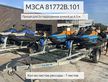 Прицепа для двух гидроциклов МЗСА 81772В. Обзор. Смотреть видео