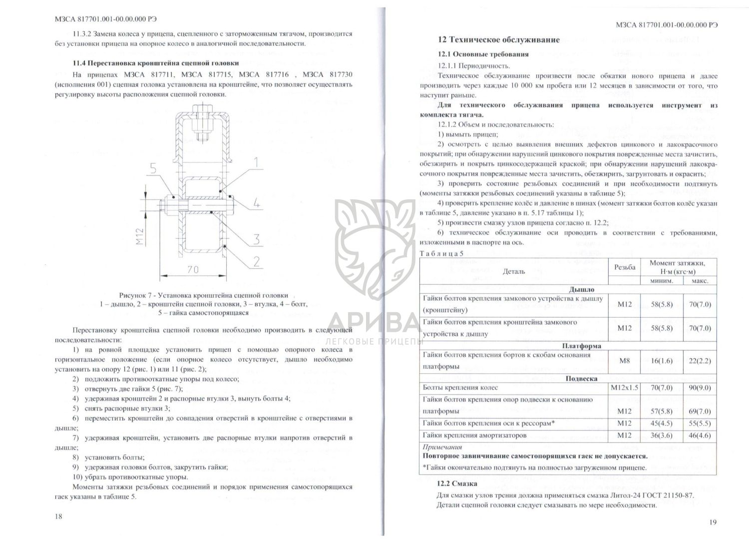 Руководство по эксплуатации бортовых прицепов марки МЗСА