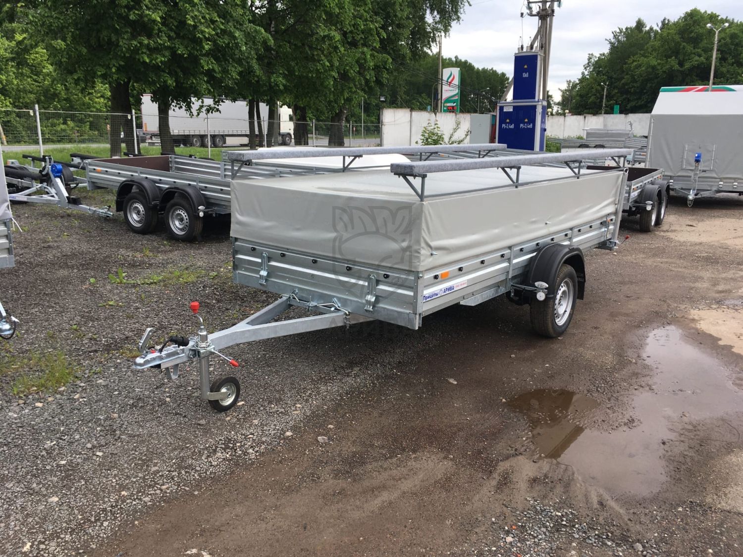 Стапель для лодки ПВХ откидной на прицеп МЗСА 817717.012