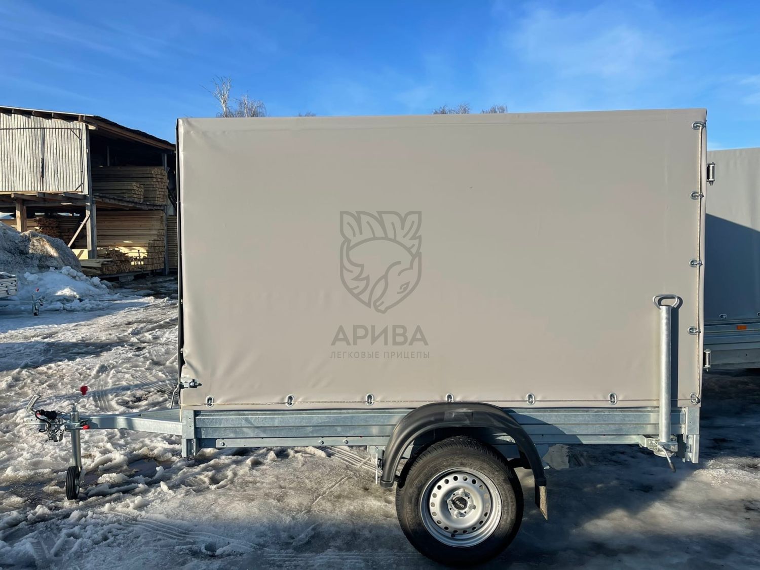 Прицеп МЗСА 817702.012 с ЕВРО тентом и воротами
