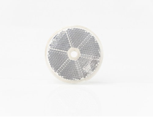 Светоотражатель d 60 белый DOB-33 B отверстие (2)