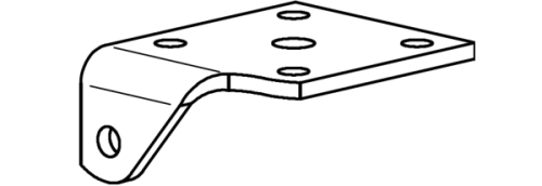Накладка крепления оси 750 кг и рессоры прицепа МЗСА, левая