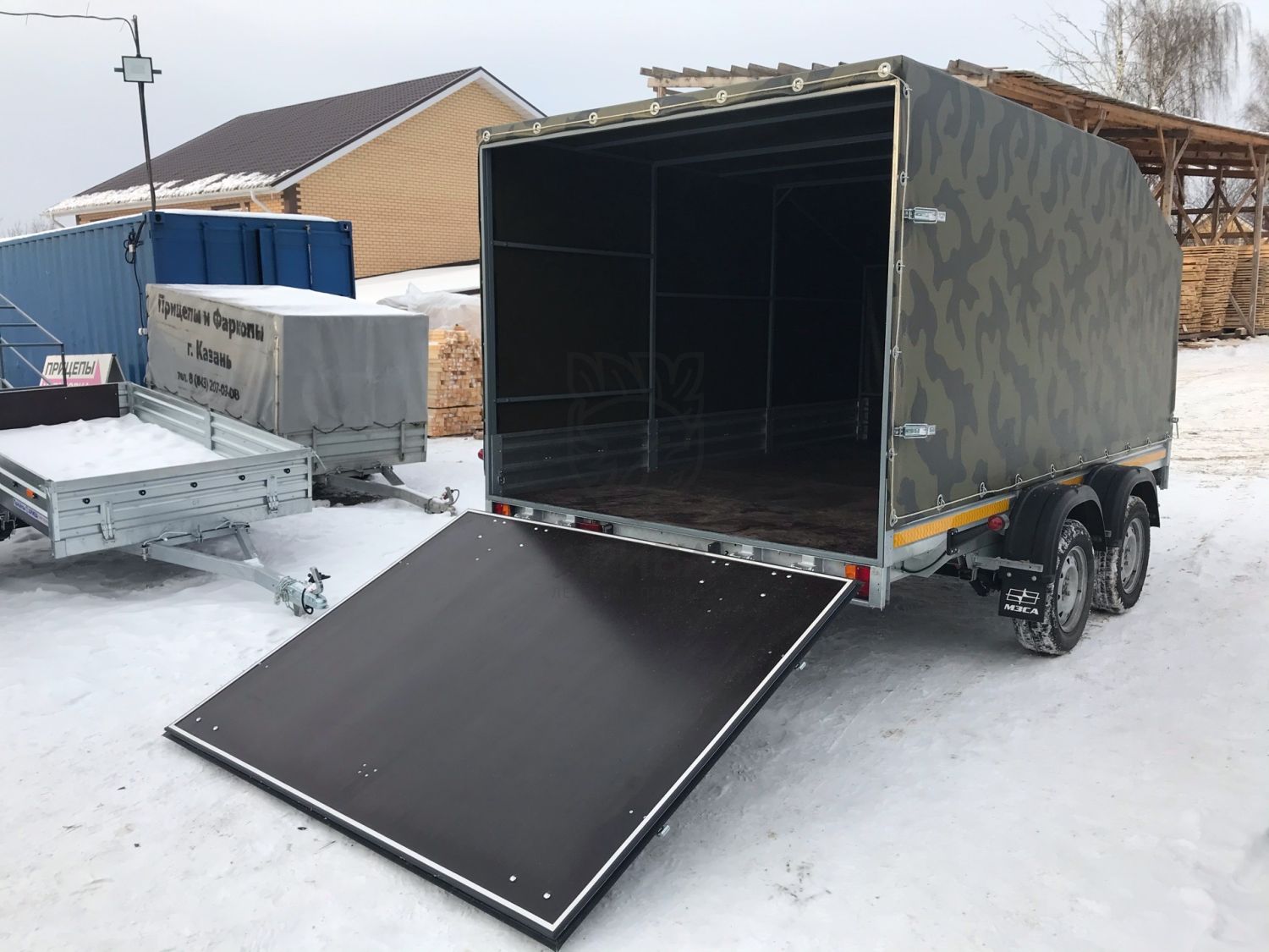 Прицеп для двух снегоходов МЗСА 817736.012