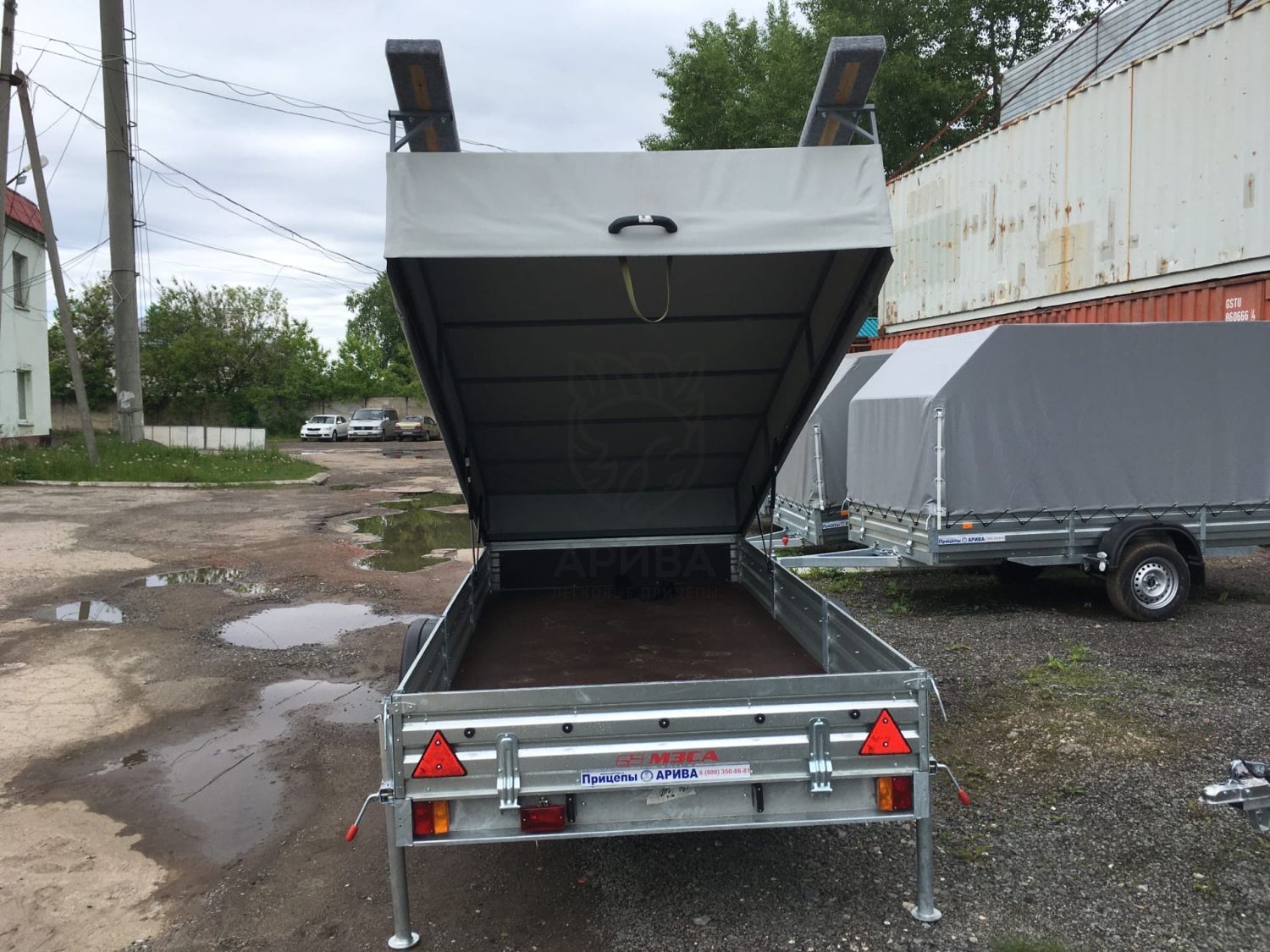 Стапель для лодки ПВХ откидной на прицеп МЗСА 817717.012