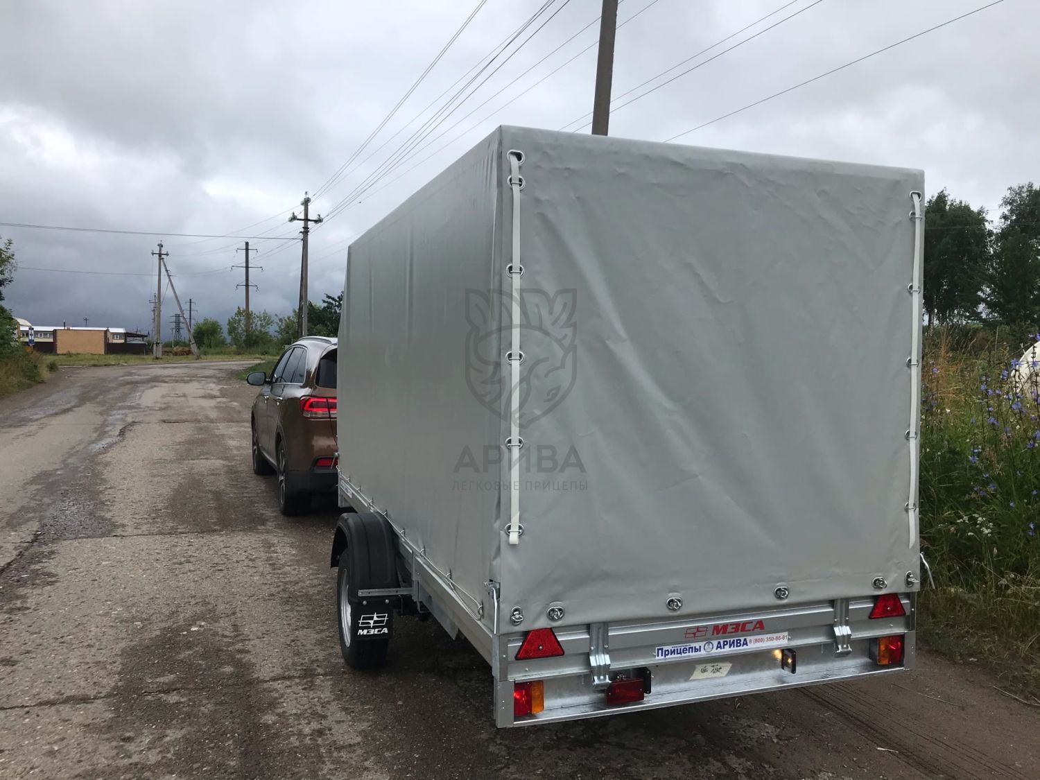 Прицеп для снегохода с ЕВРО тентом