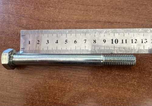 Болт с шестигр. головкой М12х120х8,8 ГОСТ 7805 DIN 933, оцинкованный (АРИВА - для крепления оси с рессорой)