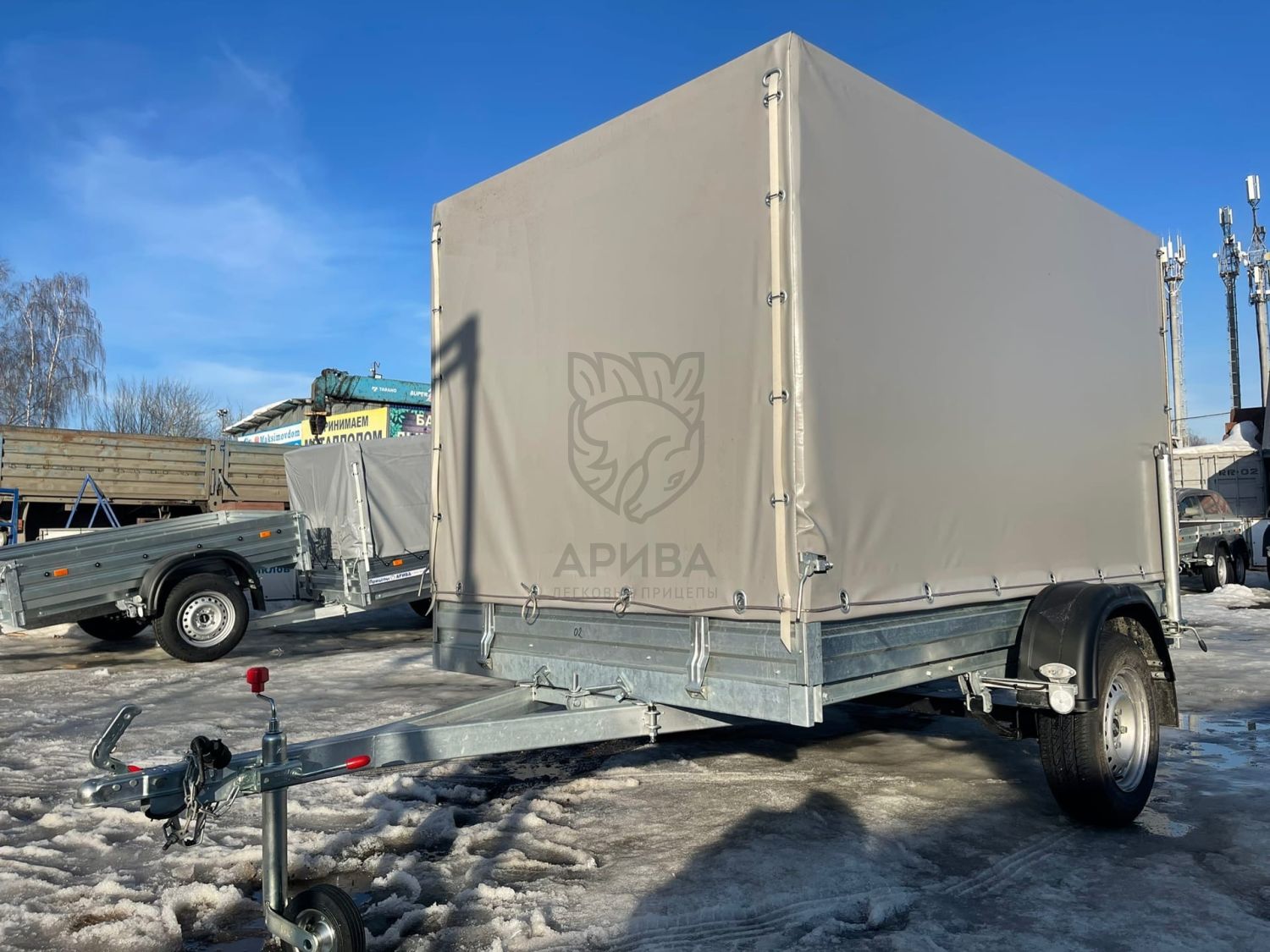 Прицеп МЗСА 817702.012 с ЕВРО тентом и воротами
