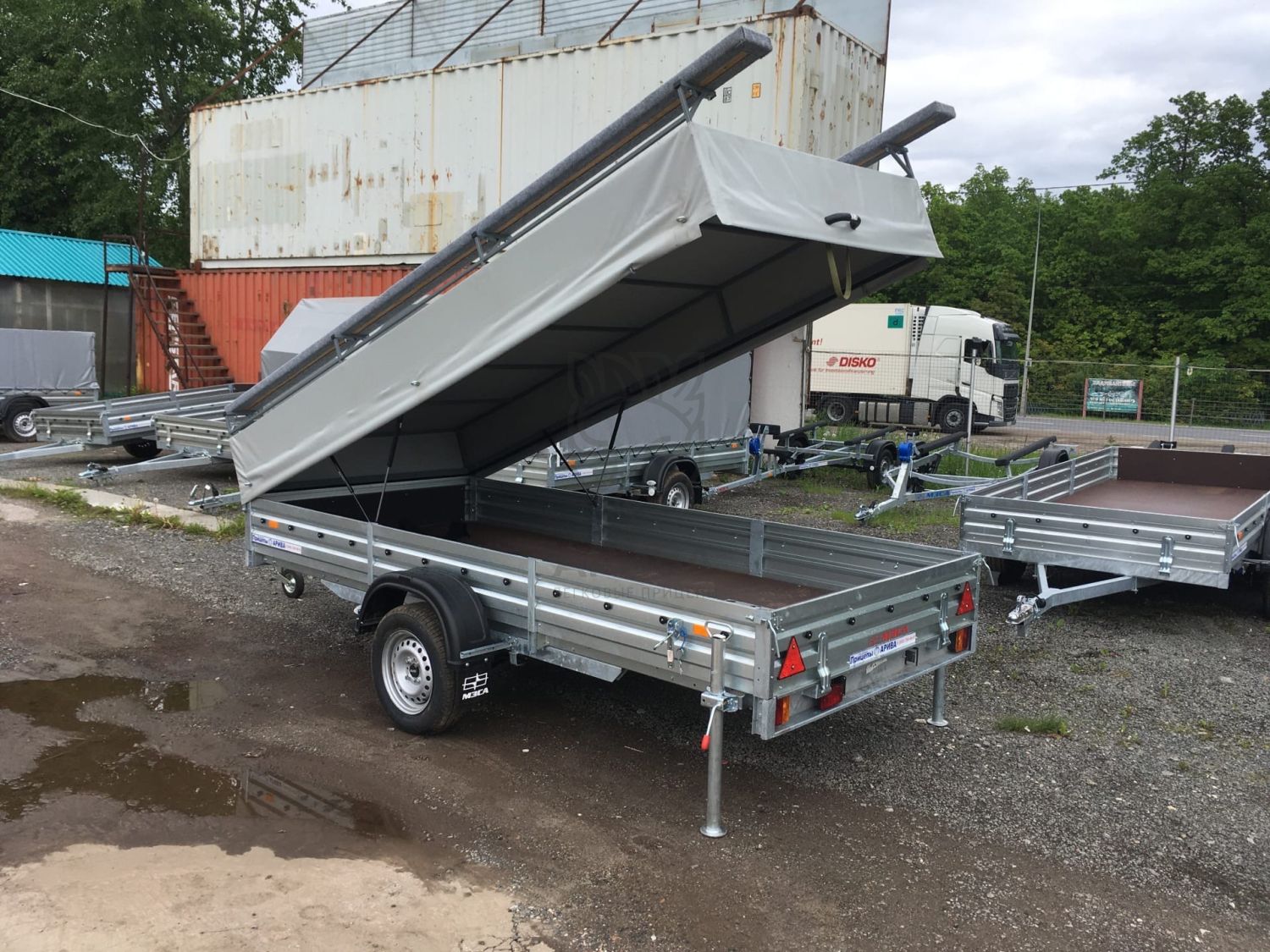 Стапель для лодки ПВХ откидной на прицеп МЗСА 817717.012