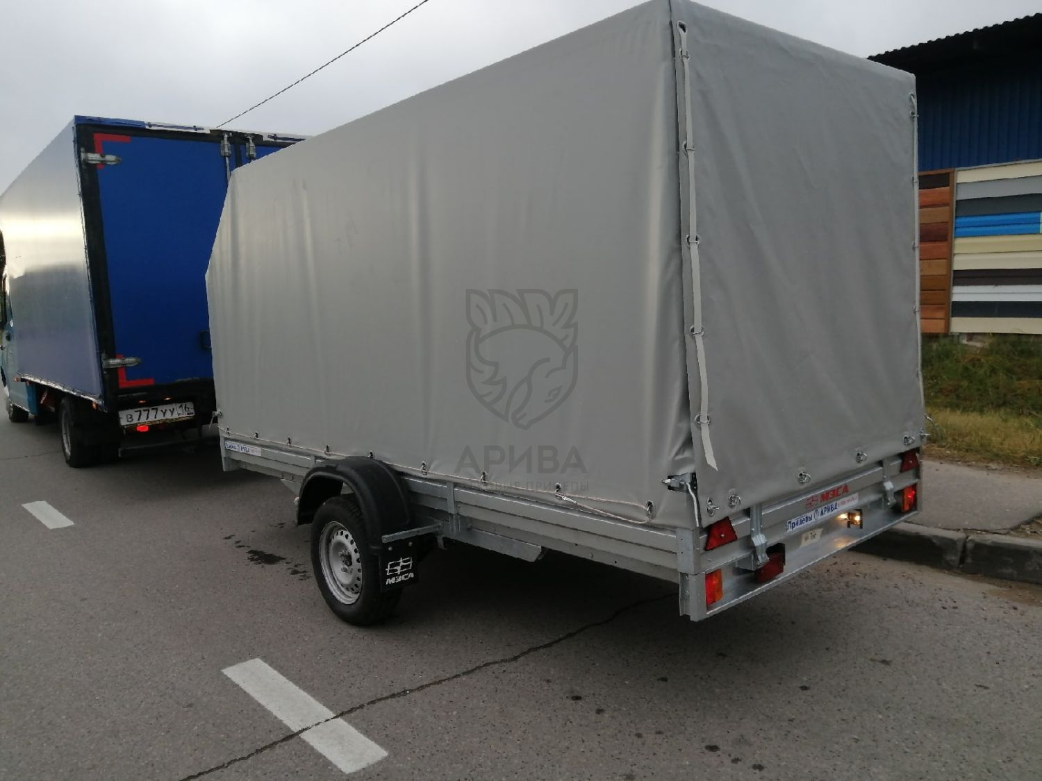 Прицеп для снегохода с ЕВРО тентом